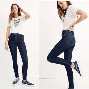 Madewell Tall 10” High Rise Skinny Jeans in Lucille Dark Wash Size 26T 26 Tall